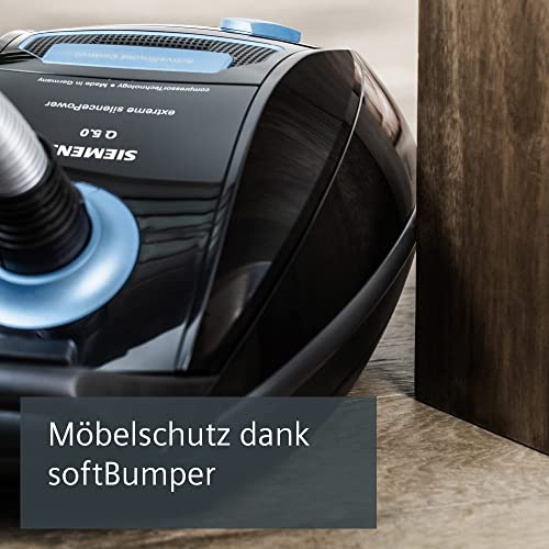 👉 Staubsauger mit Beutel – Leise & leistungsstark, 850 W, ideal für Allergiker mit Hygiene-Filter, Bodendüse für Parkett, Teppich & Fliesen, langes Kabel, Schwarz