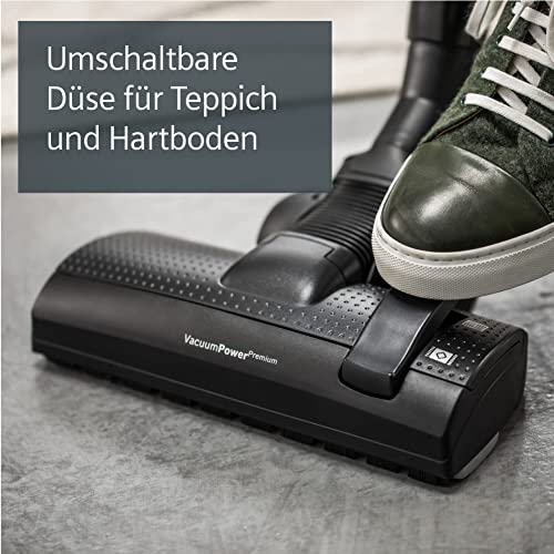 👉 Staubsauger mit Beutel – Leise & leistungsstark, 850 W, ideal für Allergiker mit Hygiene-Filter, Bodendüse für Parkett, Teppich & Fliesen, langes Kabel, Schwarz