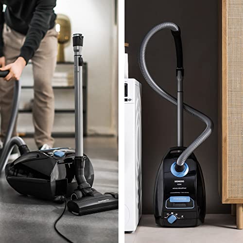 👉 Staubsauger mit Beutel – Leise & leistungsstark, 850 W, ideal für Allergiker mit Hygiene-Filter, Bodendüse für Parkett, Teppich & Fliesen, langes Kabel, Schwarz