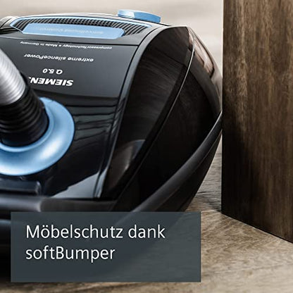 👉 Staubsauger mit Beutel – Leise & leistungsstark, 850 W, ideal für Allergiker mit Hygiene-Filter, Bodendüse für Parkett, Teppich & Fliesen, langes Kabel, Schwarz