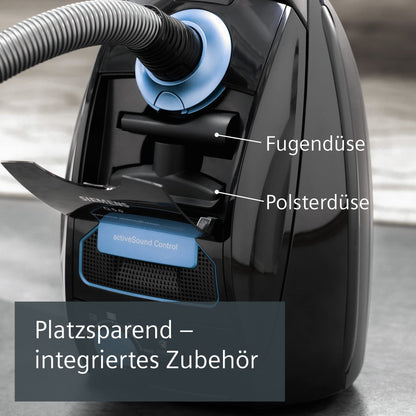 👉 Staubsauger mit Beutel – Leise & leistungsstark, 850 W, ideal für Allergiker mit Hygiene-Filter, Bodendüse für Parkett, Teppich & Fliesen, langes Kabel, Schwarz