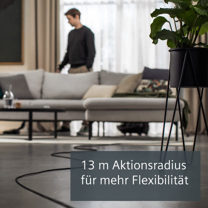 👉 Staubsauger mit Beutel – Leise & leistungsstark, 850 W, ideal für Allergiker mit Hygiene-Filter, Bodendüse für Parkett, Teppich & Fliesen, langes Kabel, Schwarz